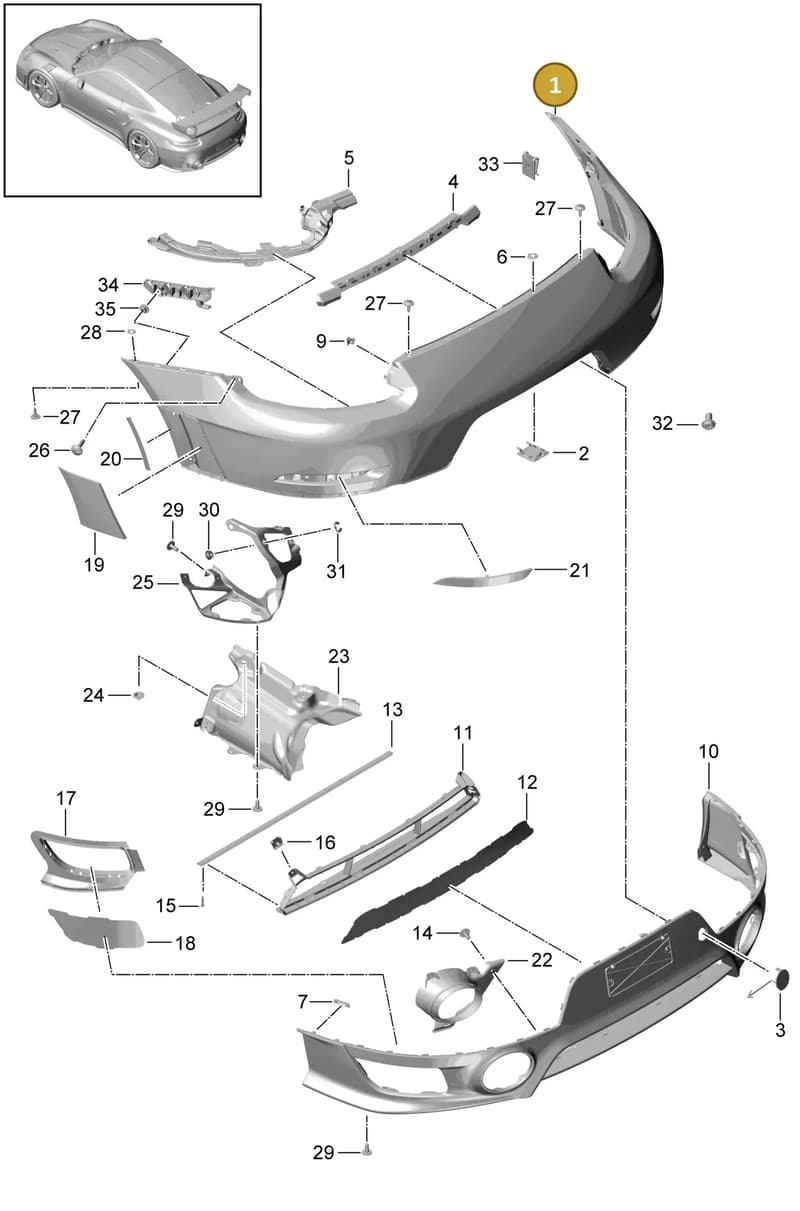 99150512185 — Porsche 911 (2013-2020) diagram p42000002, position 1