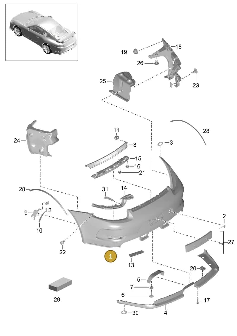 991505291A1 — Porsche 911 (2013-2020) diagram p41802010, position 1