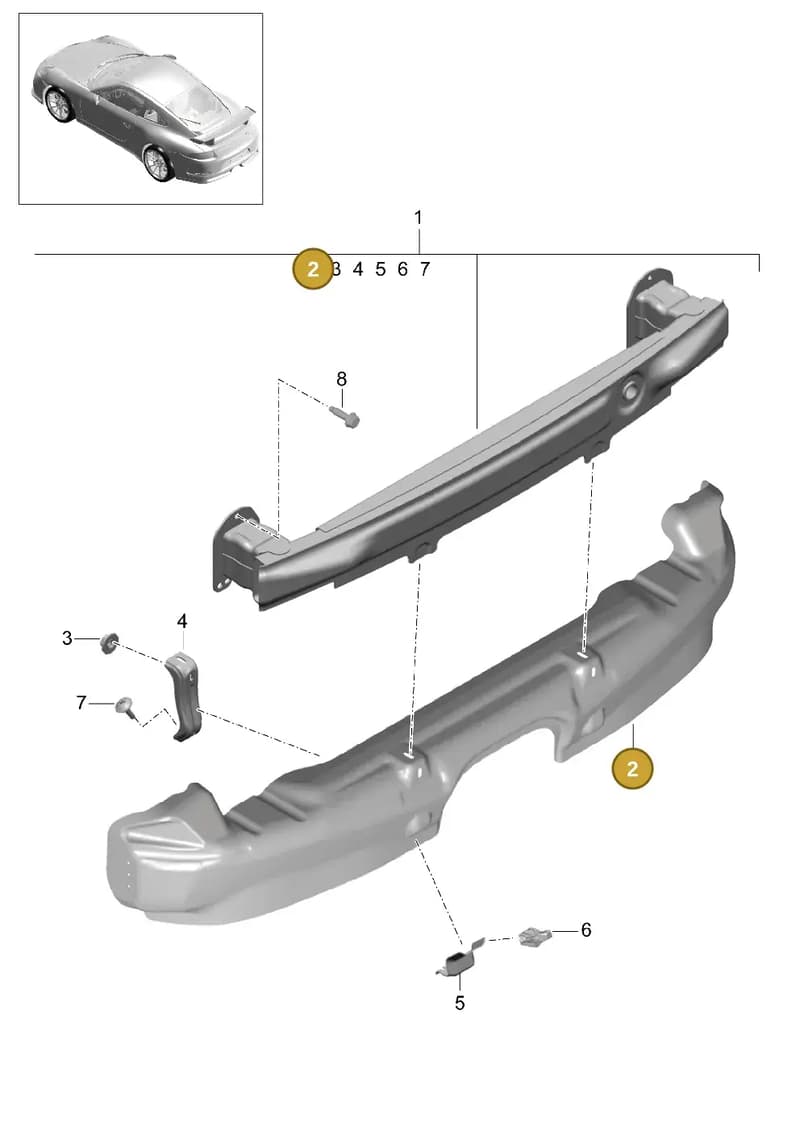 99150547581 — Porsche 911 (2013-2020) diagram p41802030, position 2