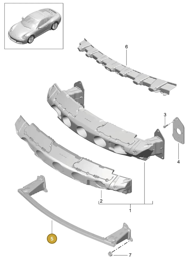 99150553105 — Porsche 911 (2016-2019) diagram p47802020, position 5