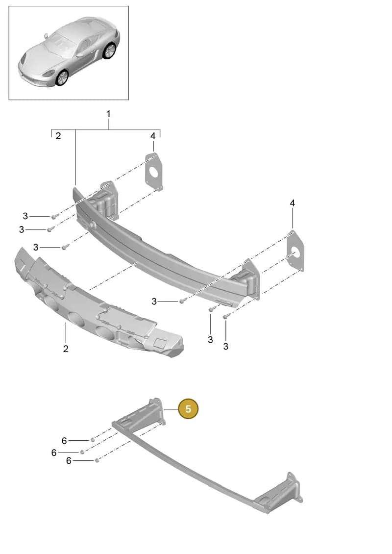 99150553105 — Porsche Cayman (2016-2019) diagram p50802060, position 5