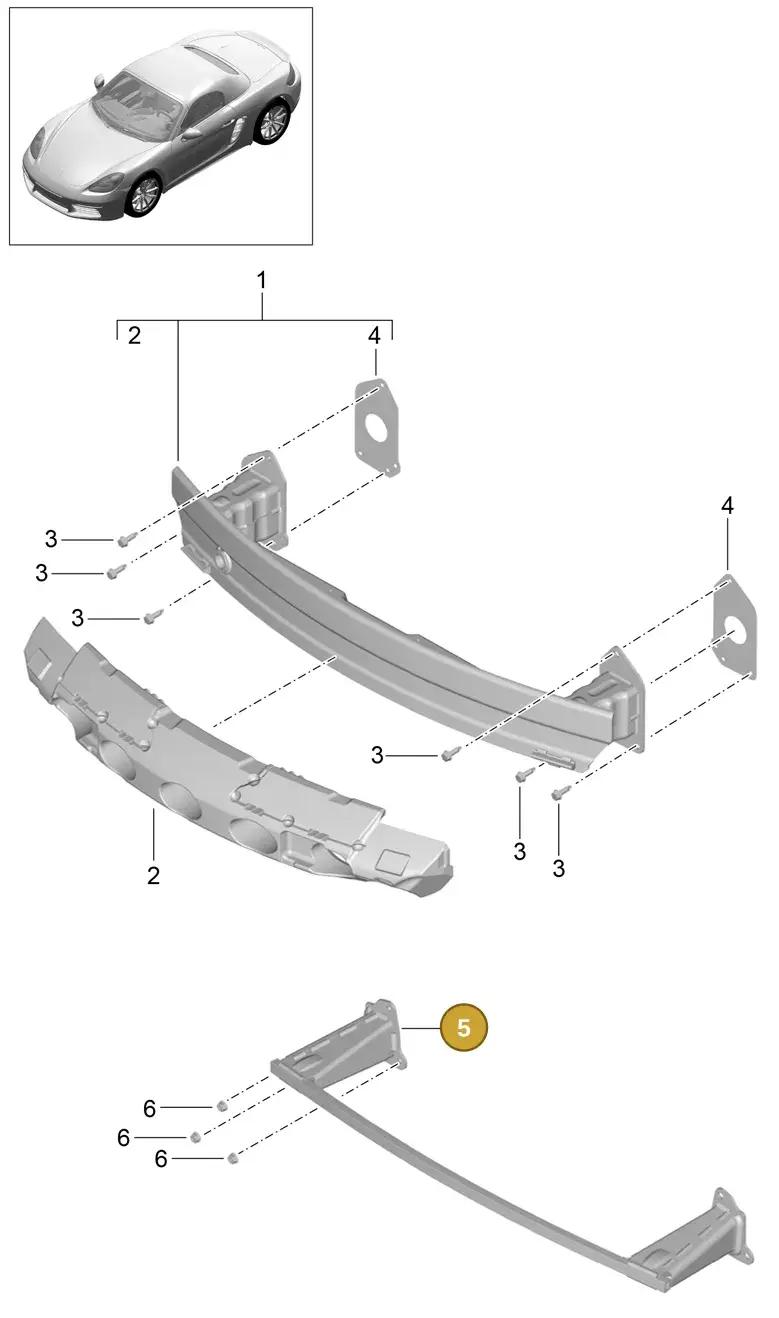 99150553107 — Porsche Boxster (2016-2019) diagram p48802060, position 5