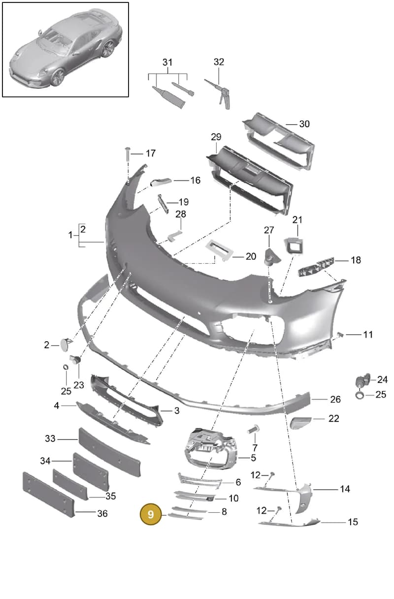 99150556306OK1 — Porsche 911 (2013-2020) diagram p42802000, position 9