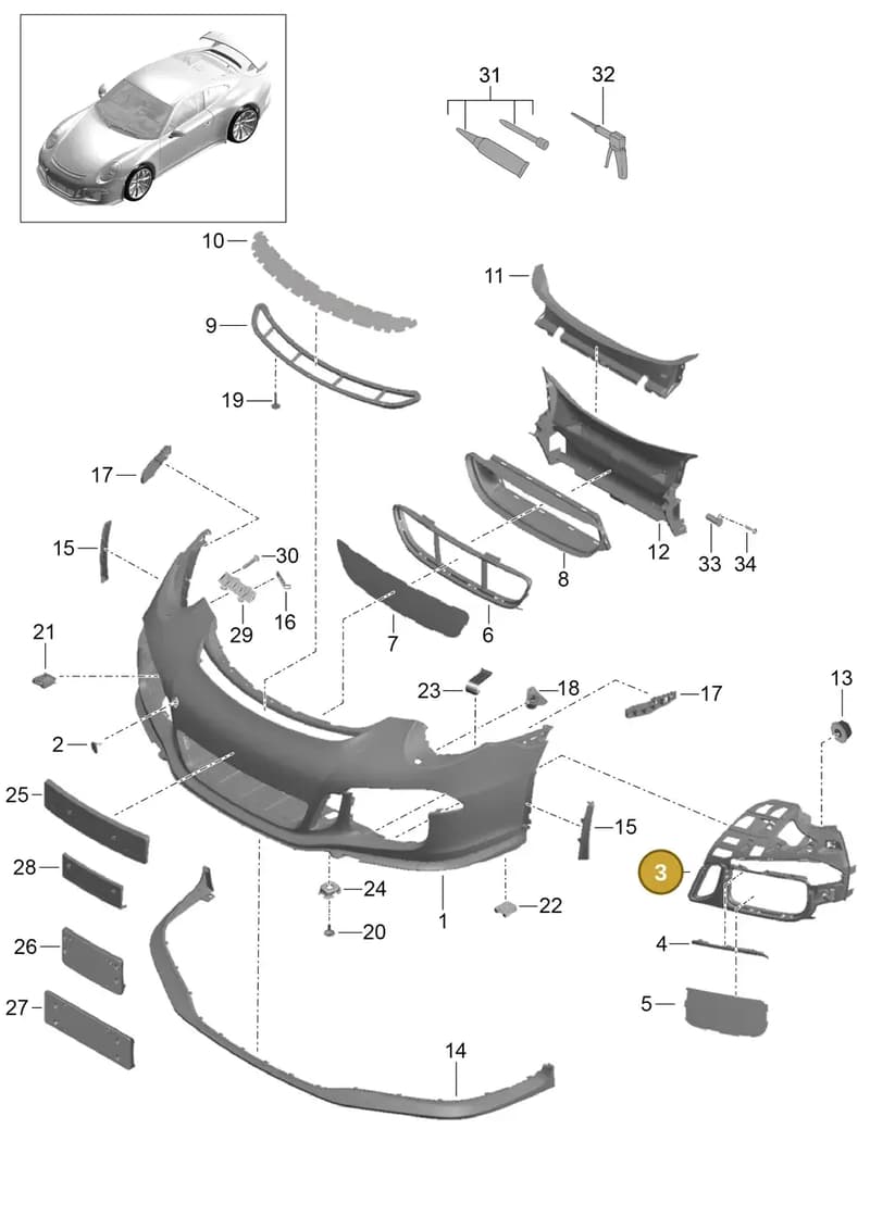 99150556380OK1 — Porsche 911 (2013-2020) diagram p41802000, position 3