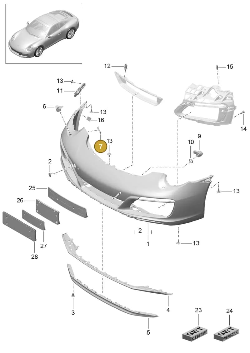 99150556905OK1 — Porsche 911 (2016-2019) diagram p47802000, position 7