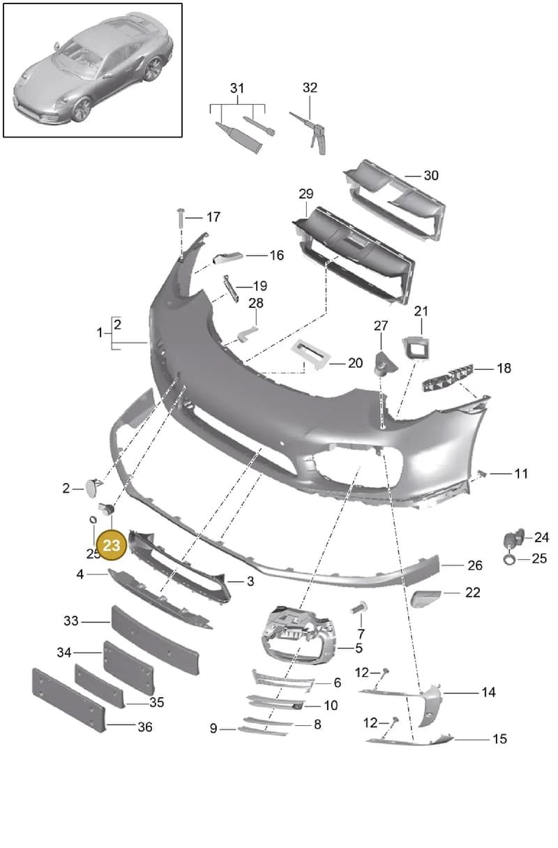 99150562384OK1 — Porsche 911 (2013-2020) diagram p42802000, position 23