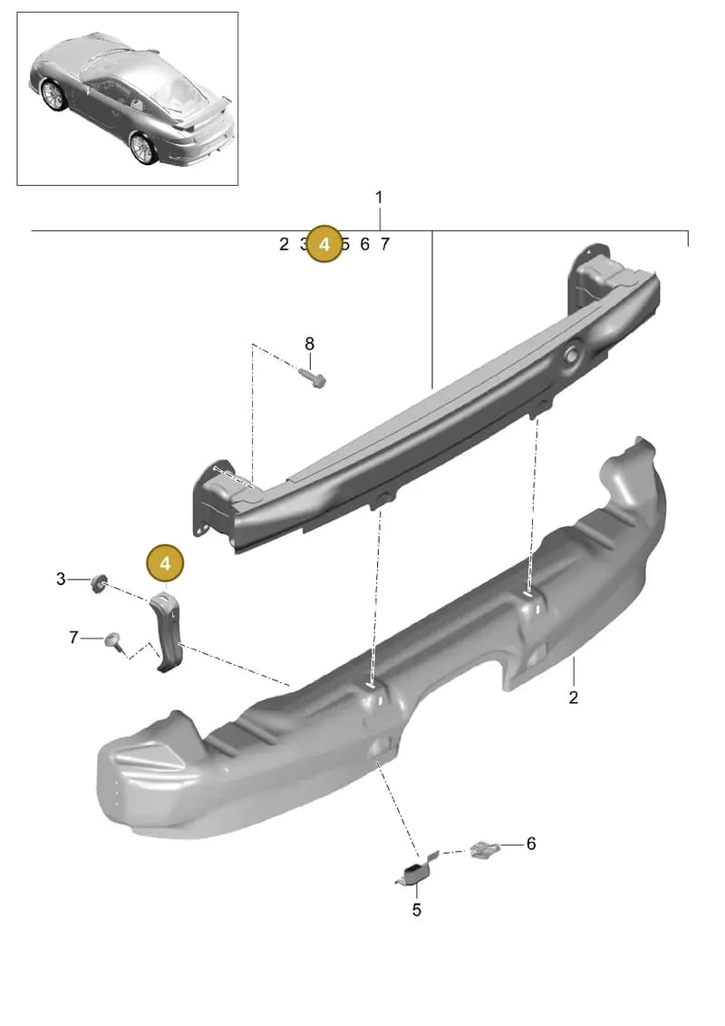 99150563900 — Porsche 911 (2013-2020) diagram p41802030, position 4