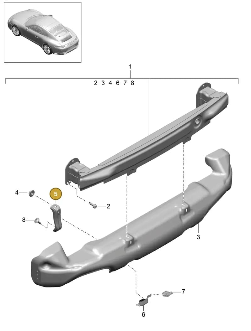 99150563902 — Porsche 911 (2016-2019) diagram p47802030, position 5