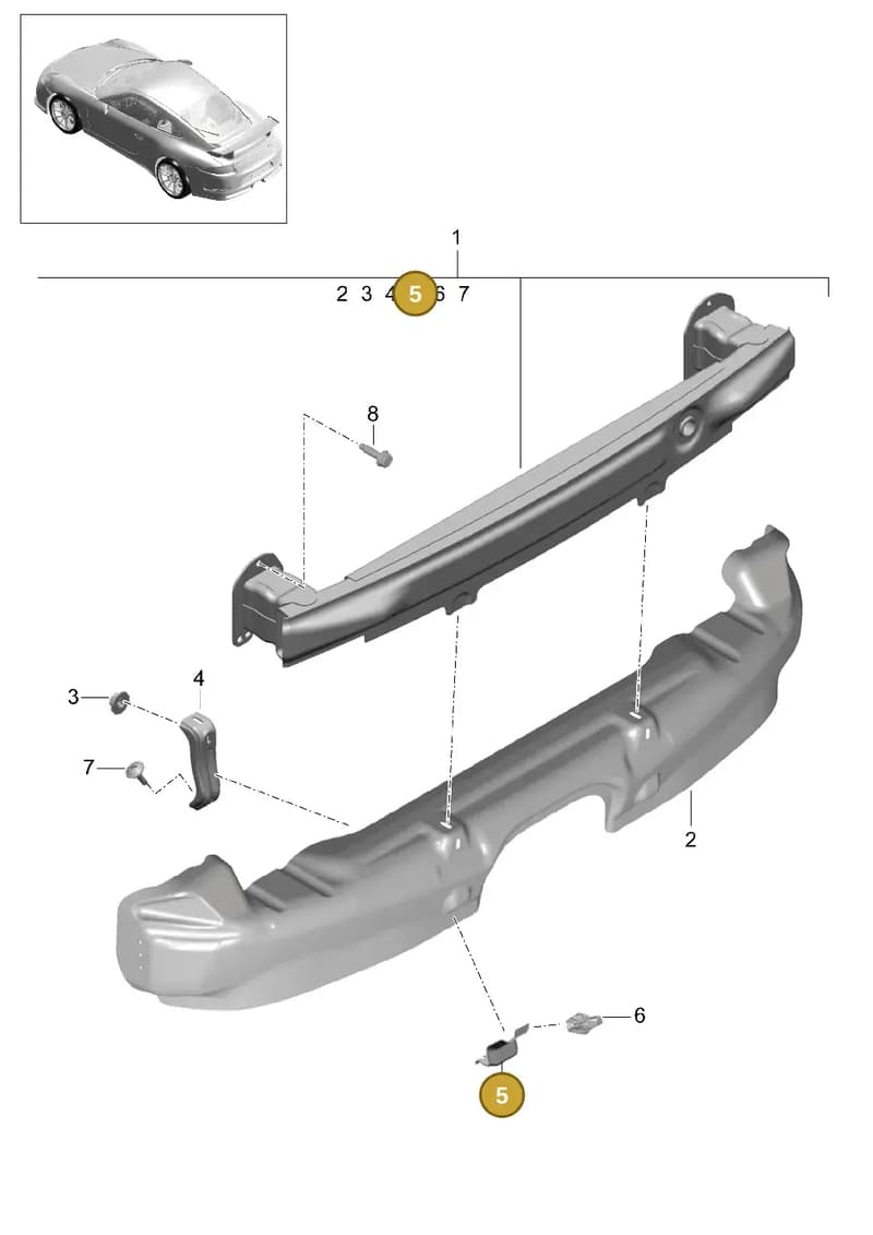 99150564980 — Porsche 911 (2013-2020) diagram p41802030, position 5