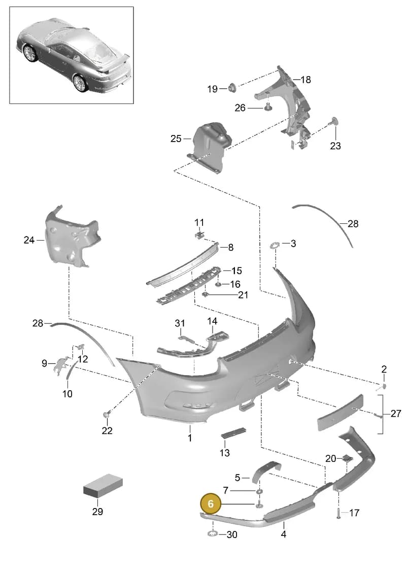 99150565180OK1 — Porsche 911 (2013-2020) diagram p41802010, position 6
