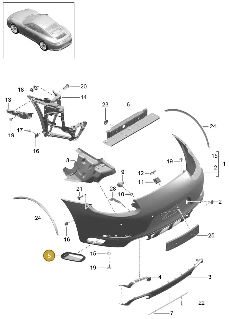 99150566502OK1 — Porsche 911 (2016-2019) diagram p47802010, position 5