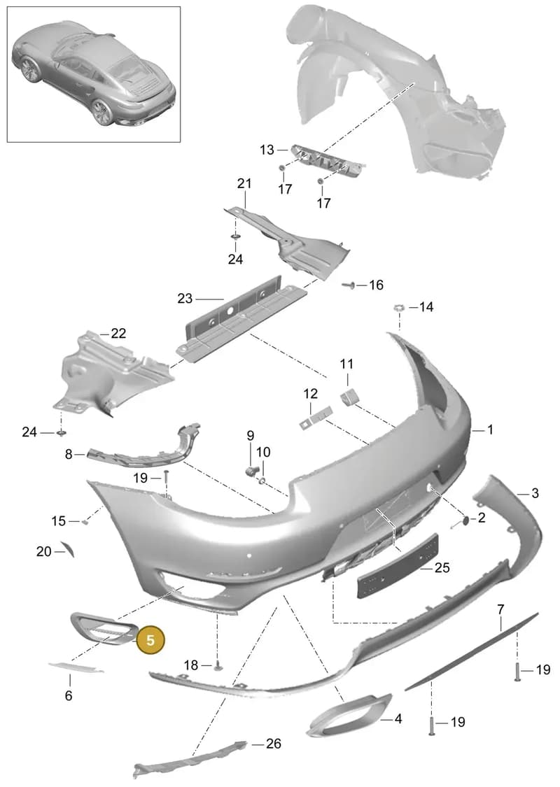 99150566604041 — Porsche 911 (2013-2020) diagram p42802010, position 5