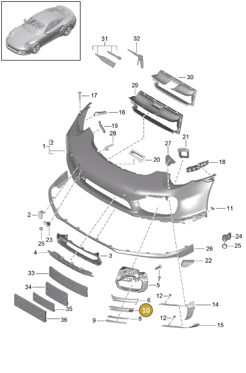 99150570100OK1 — Porsche 911 (2013-2020) diagram p42802000, position 10