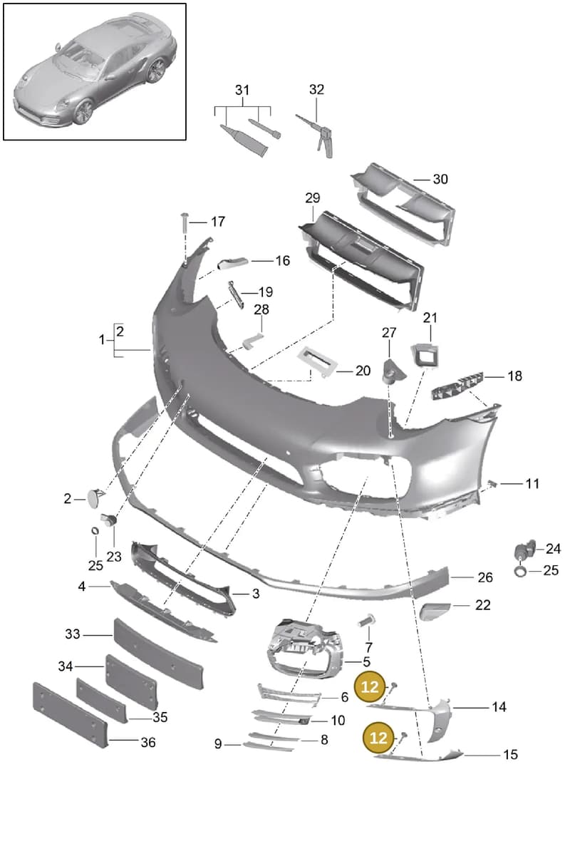 99150576406OK1 — Porsche 911 (2013-2020) diagram p42802000, position 12