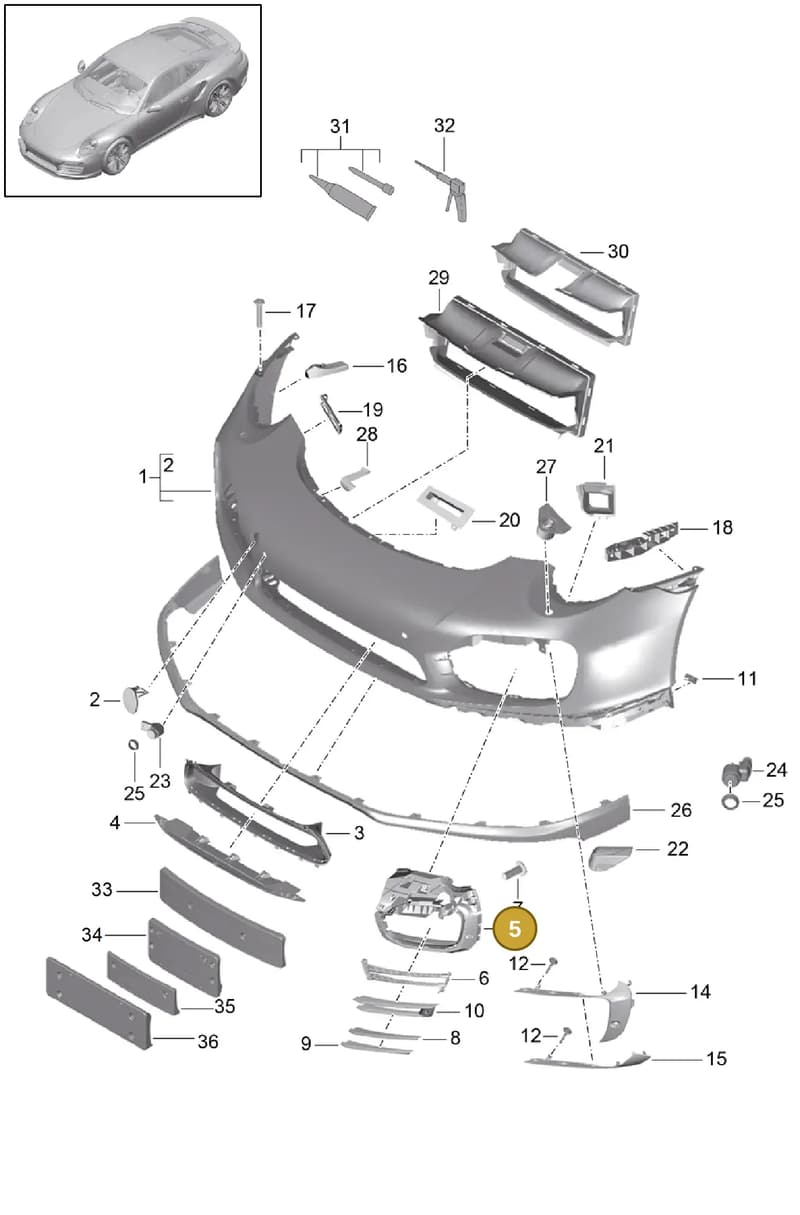 99150577900OK1 — Porsche 911 (2013-2020) diagram p42802000, position 5