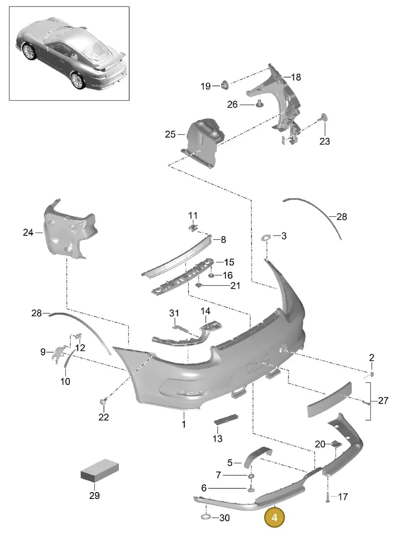 99150581181OK1 — Porsche 911 (2013-2020) diagram p41802010, position 4