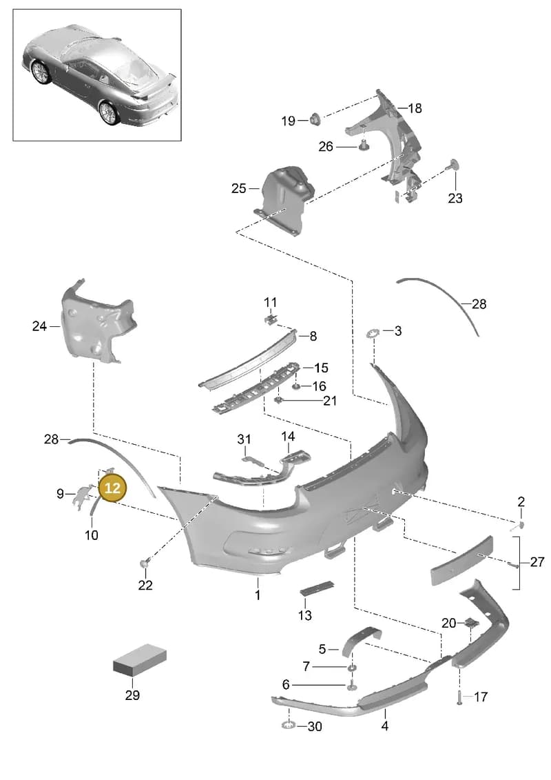 99150583602 — Porsche 911 (2013-2020) diagram p41802010, position 12