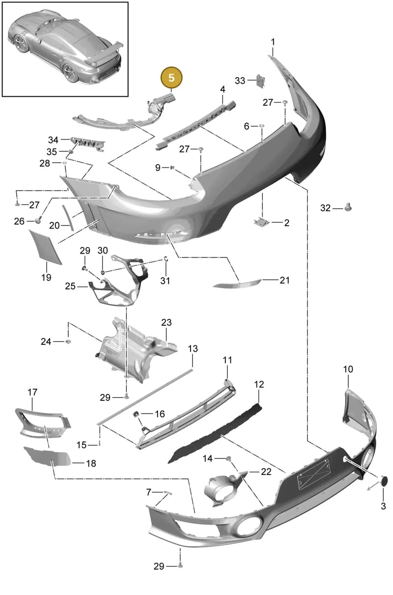 99150583670 — Porsche 911 (2013-2020) diagram p42000002, position 5