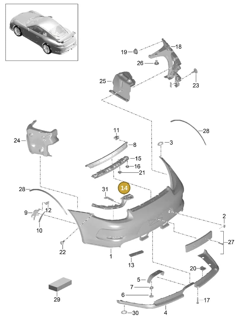 99150583982 — Porsche 911 (2013-2020) diagram p41802010, position 14