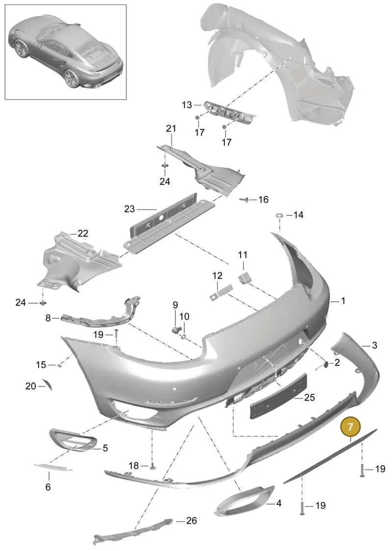 99150586500OK1 — Porsche 911 (2013-2020) diagram p42802010, position 7