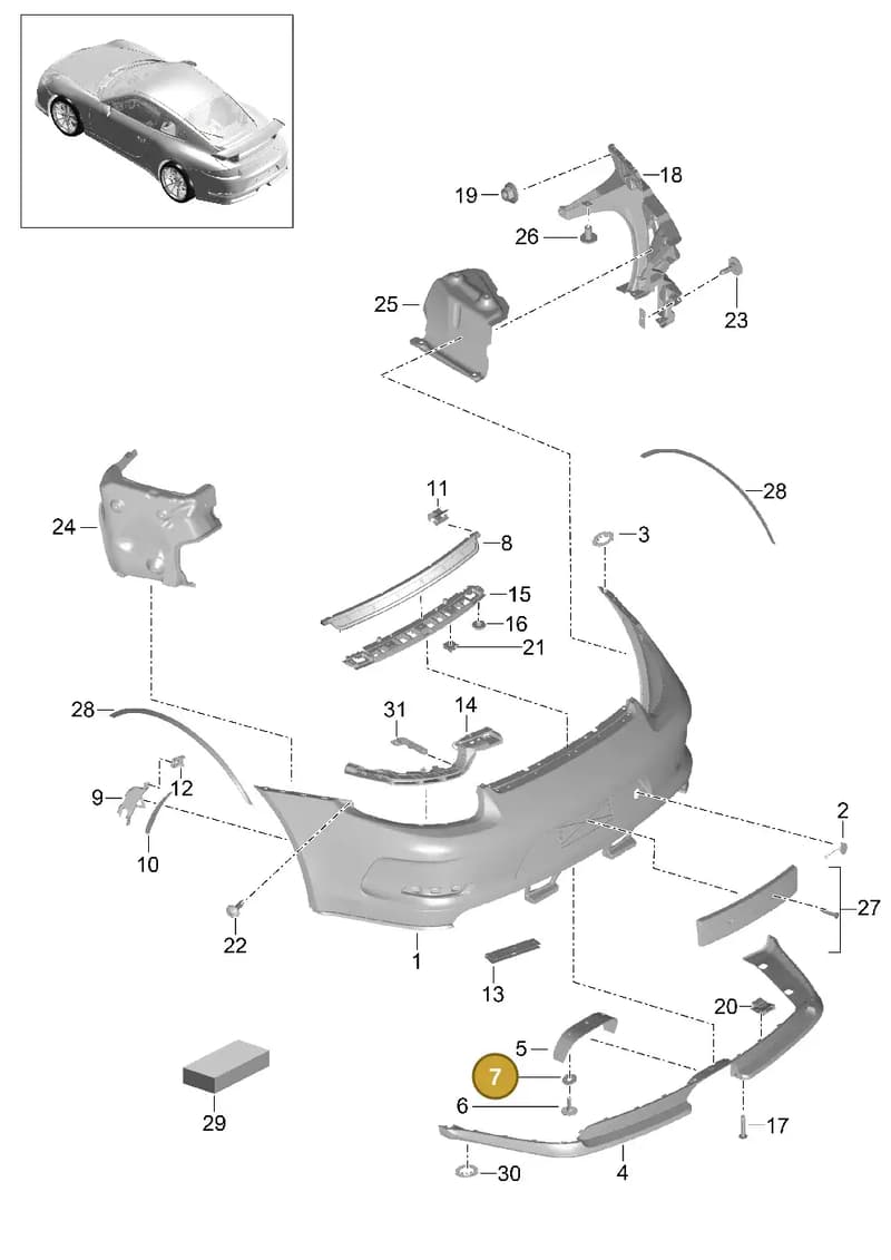 99150587681OK1 — Porsche 911 (2013-2020) diagram p41802010, position 7