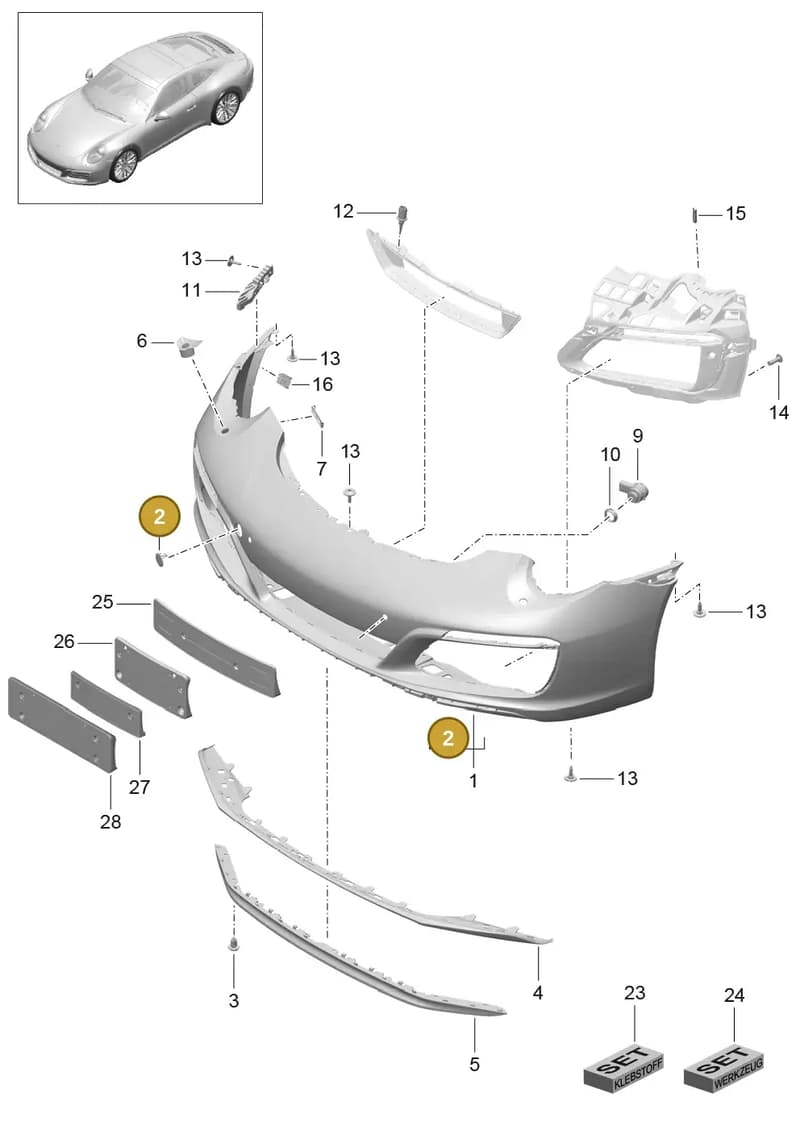 99150590300G2X — Porsche 911 (2016-2019) diagram p47802000, position 2