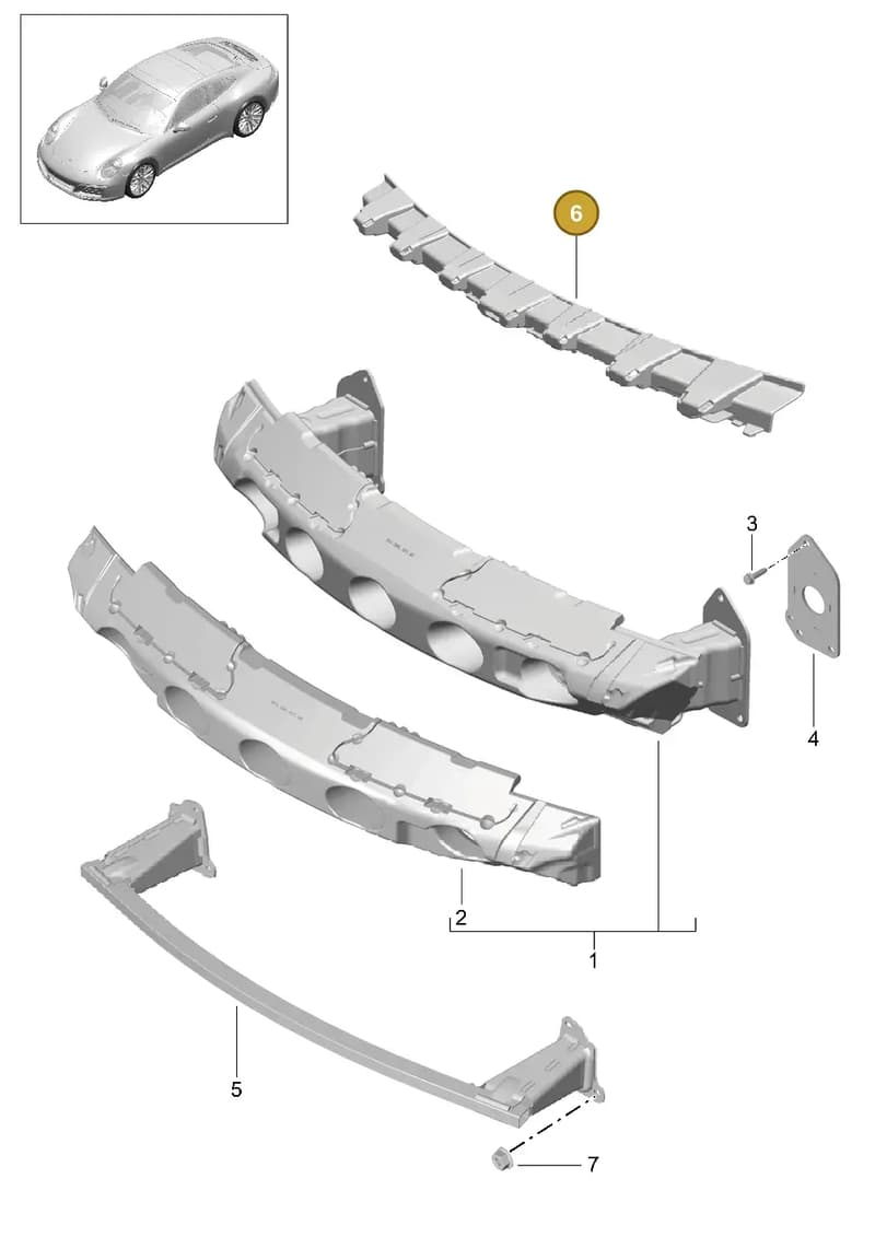99150594000 — Porsche 911 (2016-2019) diagram p47802020, position 6
