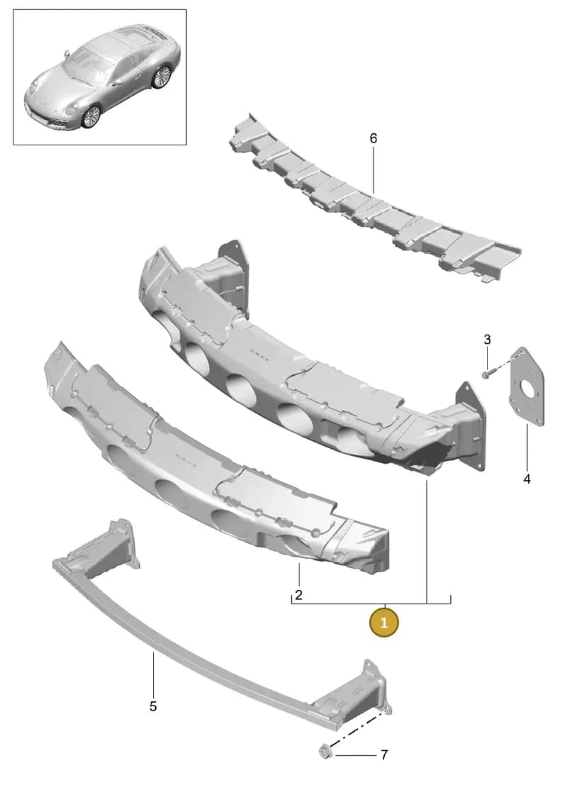 99150594300 — Porsche 911 (2016-2019) diagram p47802020, position 1