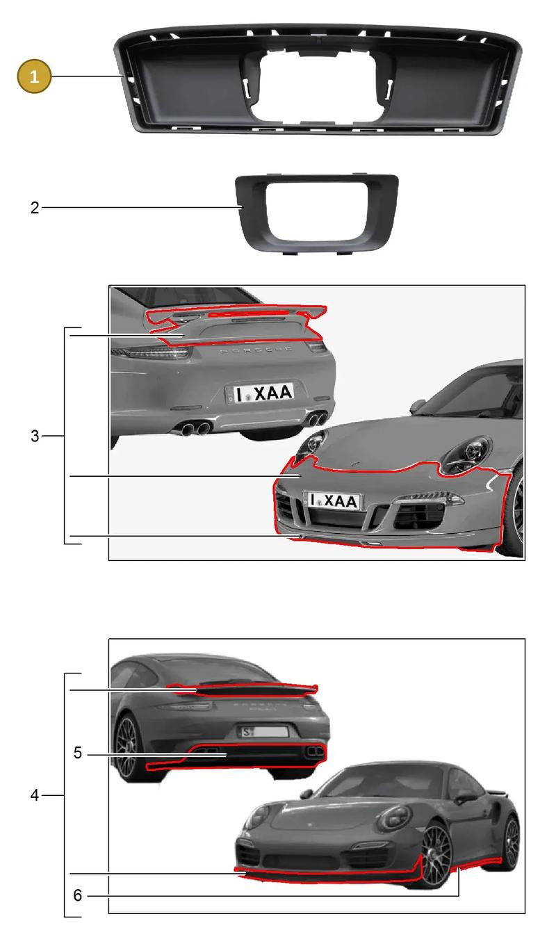 991505989001E0 — Porsche 991 platform diagram p96850000, position 1