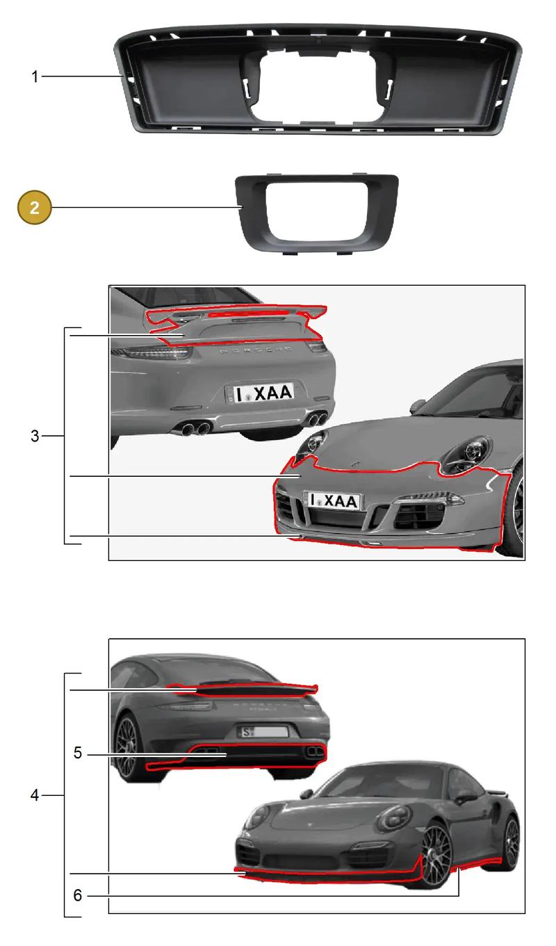 991505995001E0 — Porsche 991 platform diagram p96850000, position 2