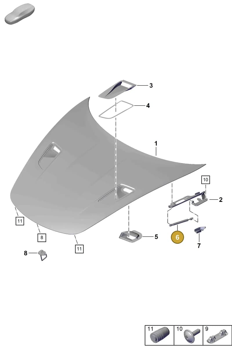 99151115203 — Porsche Boxster Spyder (2019-2020) diagram p54803010, position 6