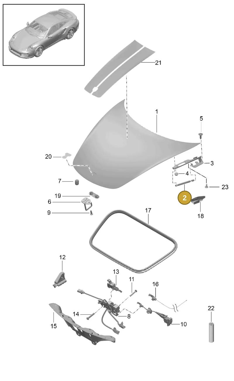 99151155101 — Porsche GT2 RS Clubsport (2013-2020) diagram p42803000, position 2