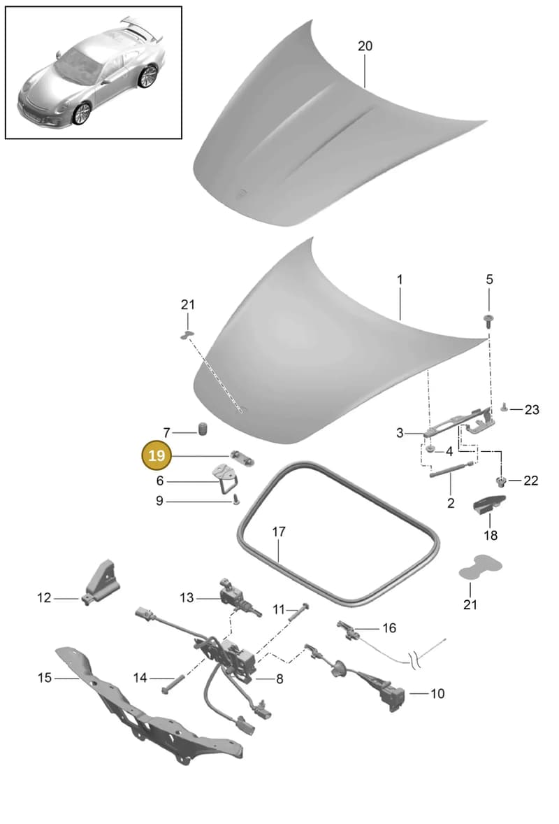 99151164900 — Porsche 911 (2013-2020) diagram p41803000, position 19