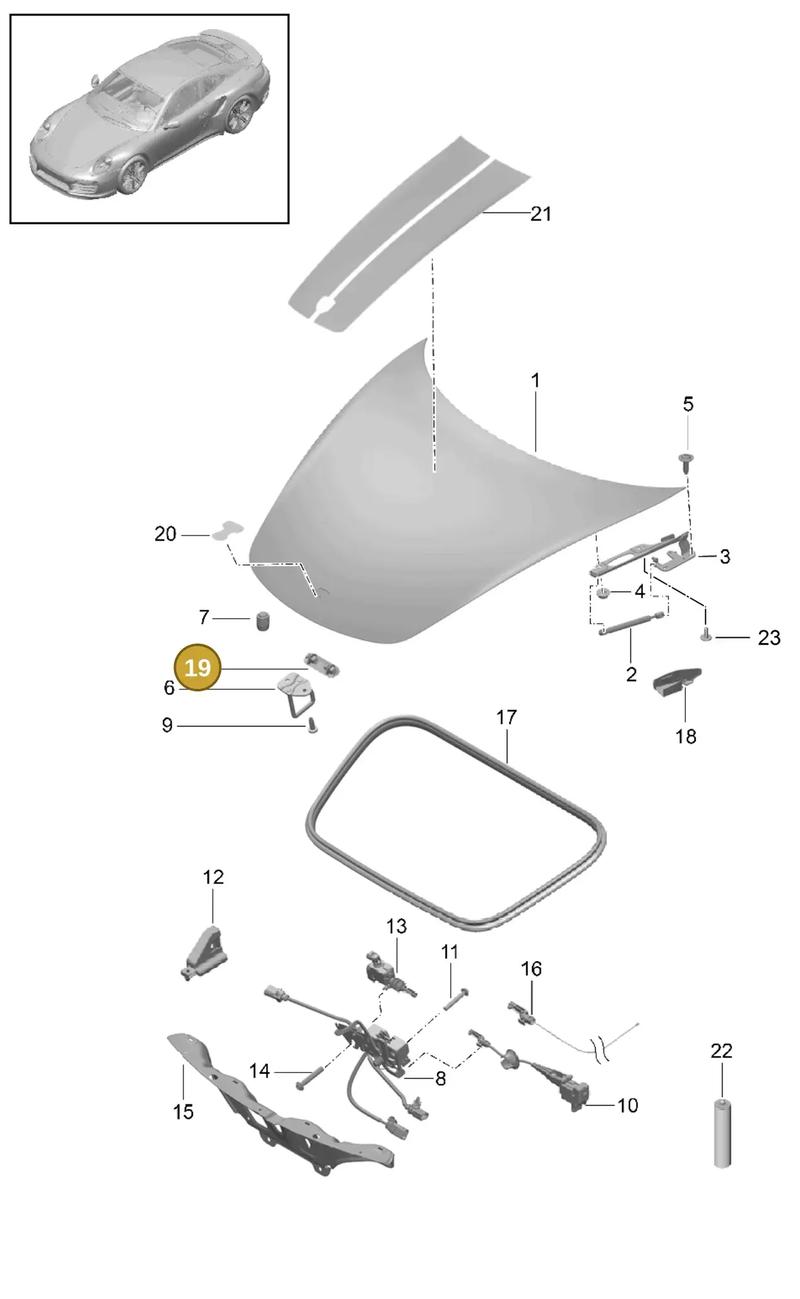 99151164900 — Porsche GT2 RS Clubsport (2013-2020) diagram p42803000, position 19