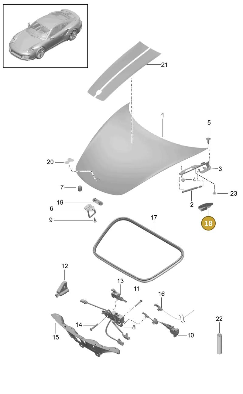 991511651021E0 — Porsche GT2 RS Clubsport (2013-2020) diagram p42803000, position 18