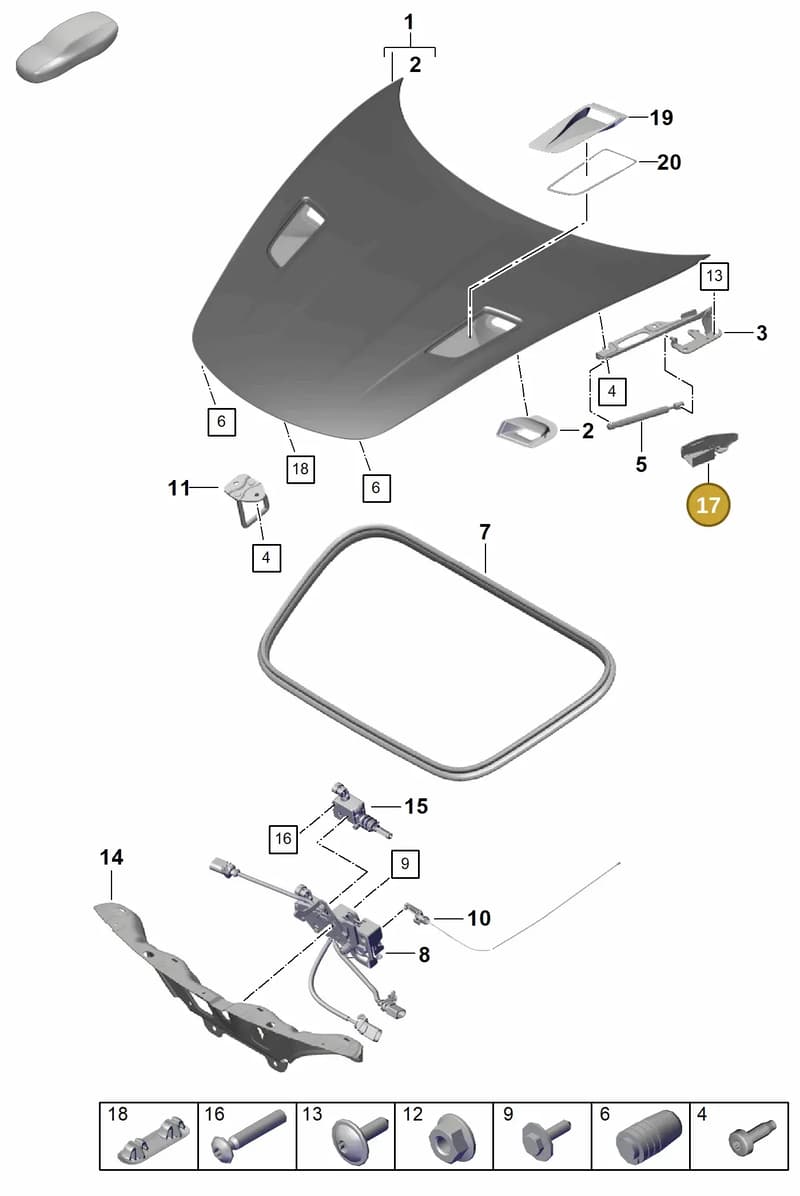 991511652021E0 — Porsche Cayman GT4 (2019-) diagram p55803010, position 17