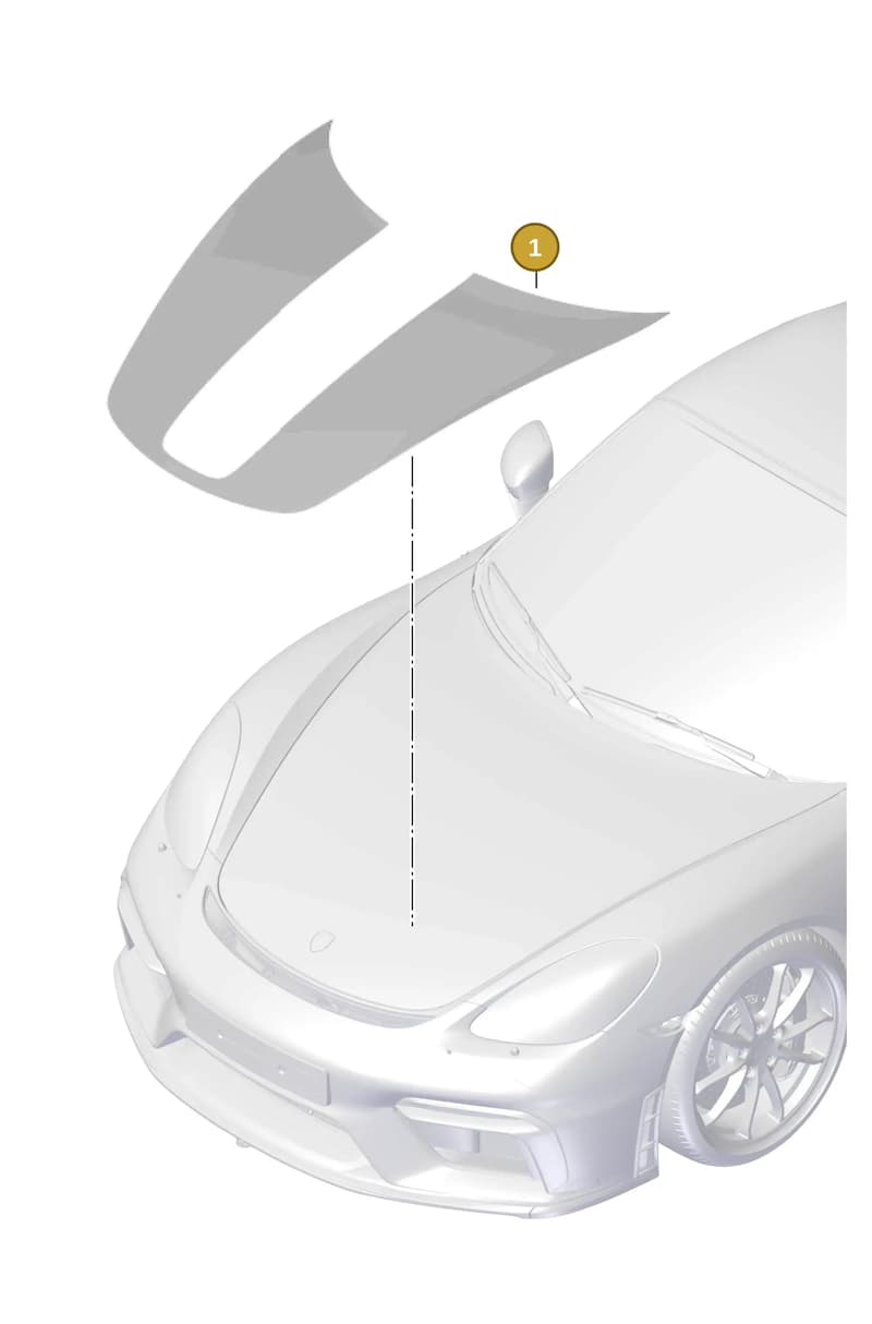 99151194580 — Porsche Cayman (2019-2022) diagram p55810020, position 1