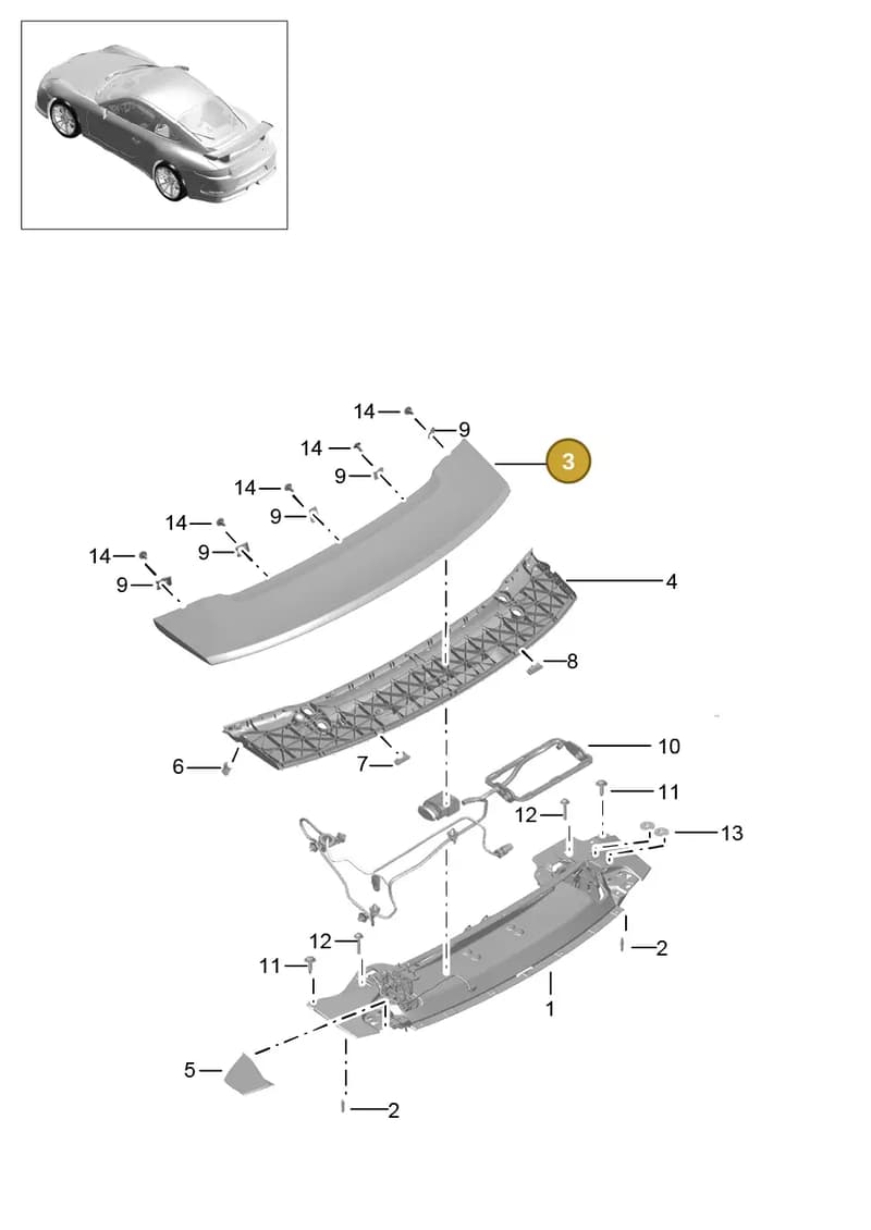 99151215121 — Porsche 911 (2013-2020) diagram p41803020, position 3