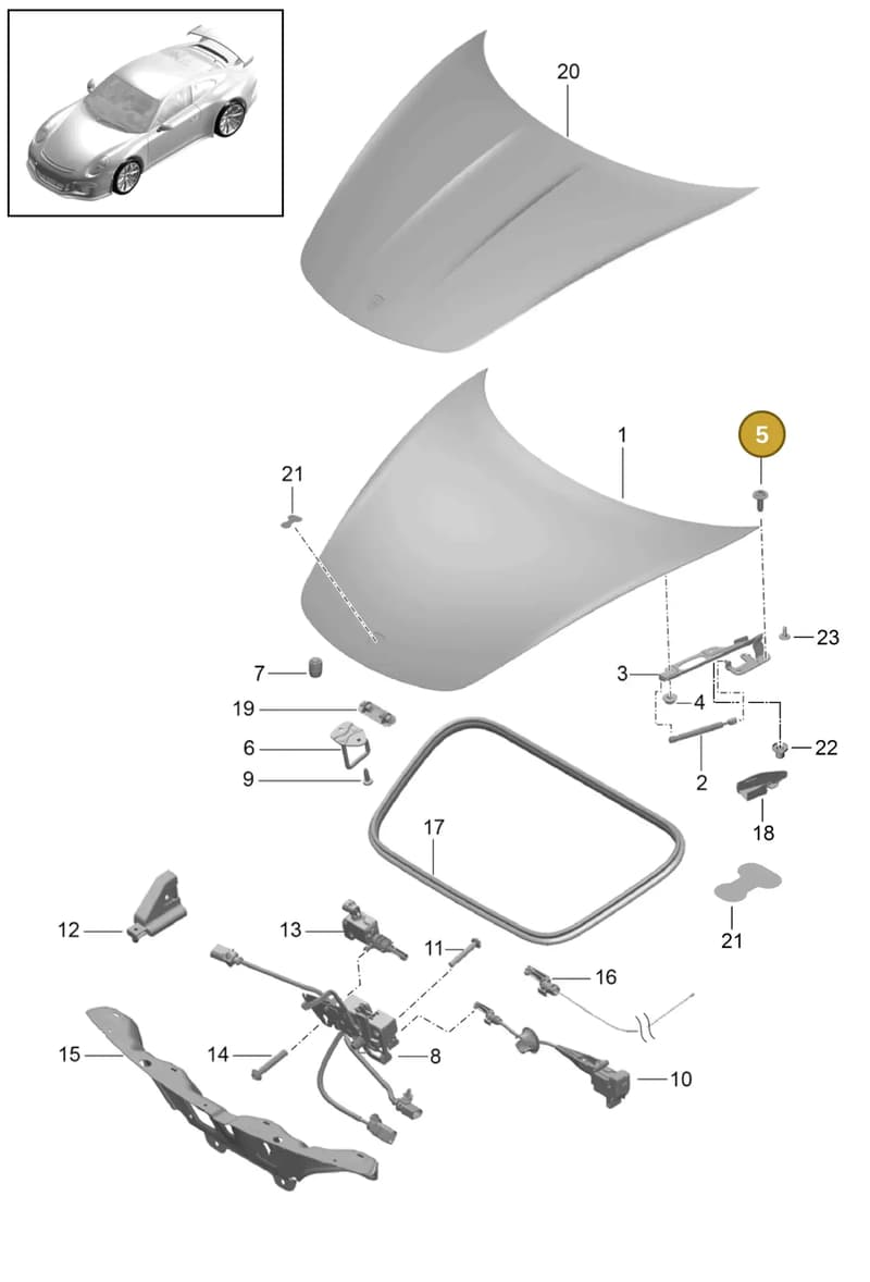 99151215280 — Porsche 911 (2013-2020) diagram p41803000, position 5