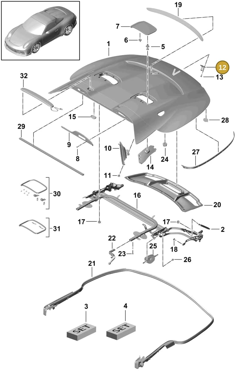 99151221320 — Porsche 911 (2013-2020) diagram p41811500, position 12