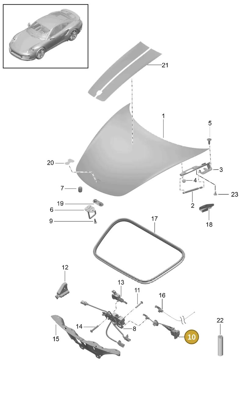 99151221320 — Porsche GT2 RS Clubsport (2013-2020) diagram p42803000, position 10