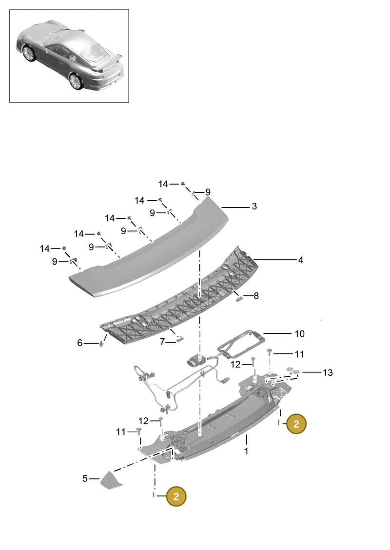 99151233182OK1 — Porsche 911 (2013-2020) diagram p41803020, position 2