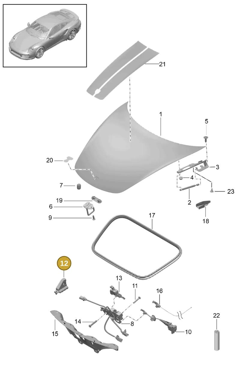 99151256101 — Porsche 911 (2013-2020) diagram p42803000, position 12