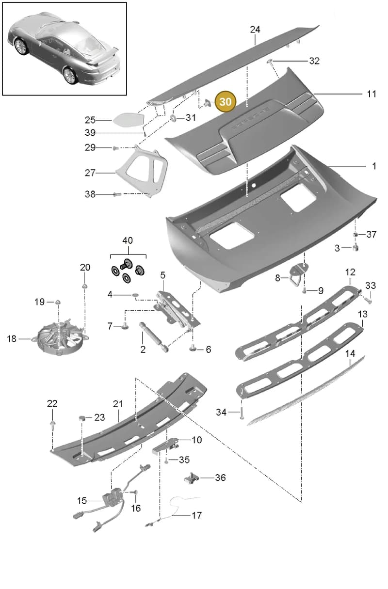 99151266180OK1 — Porsche 911 (2013-2020) diagram p41803010, position 30