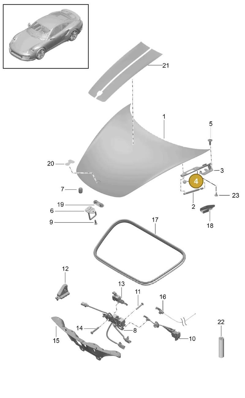 99151281900 — Porsche GT2 RS Clubsport (2013-2020) diagram p42803000, position 4