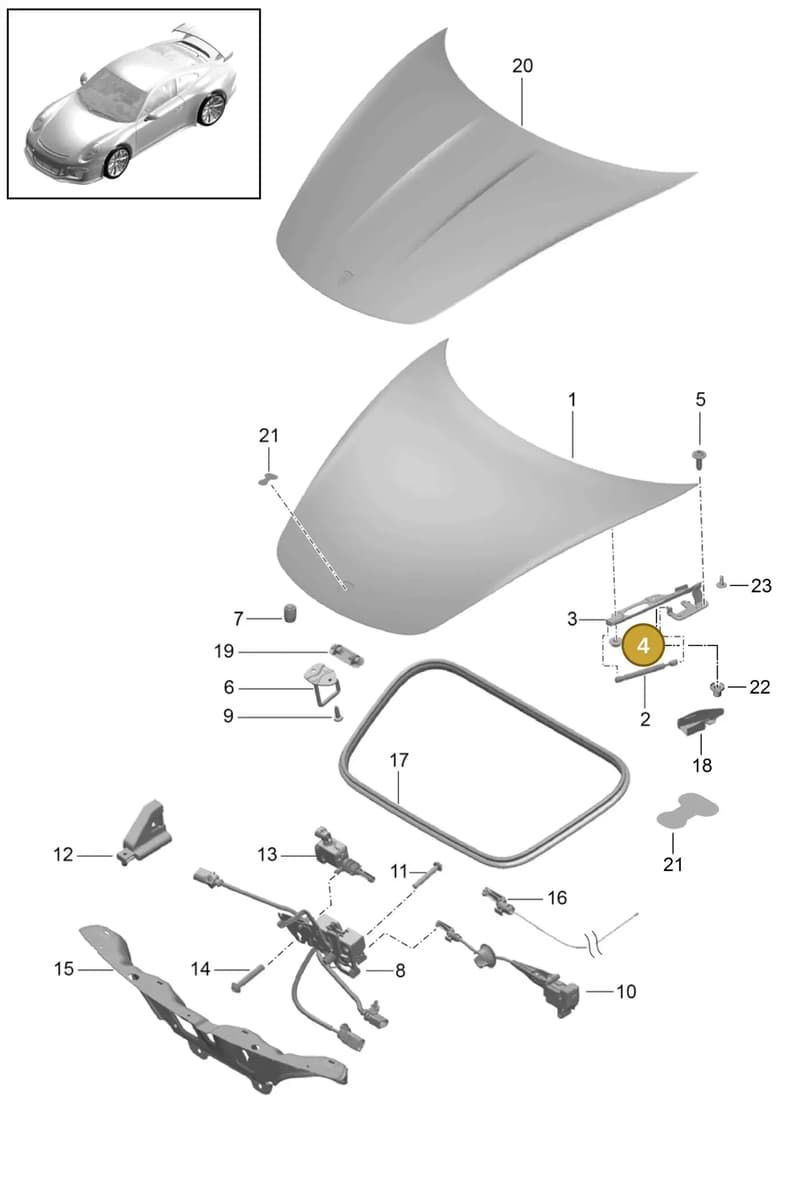 99151281900 — Porsche 911 (2013-2020) diagram p41803000, position 4
