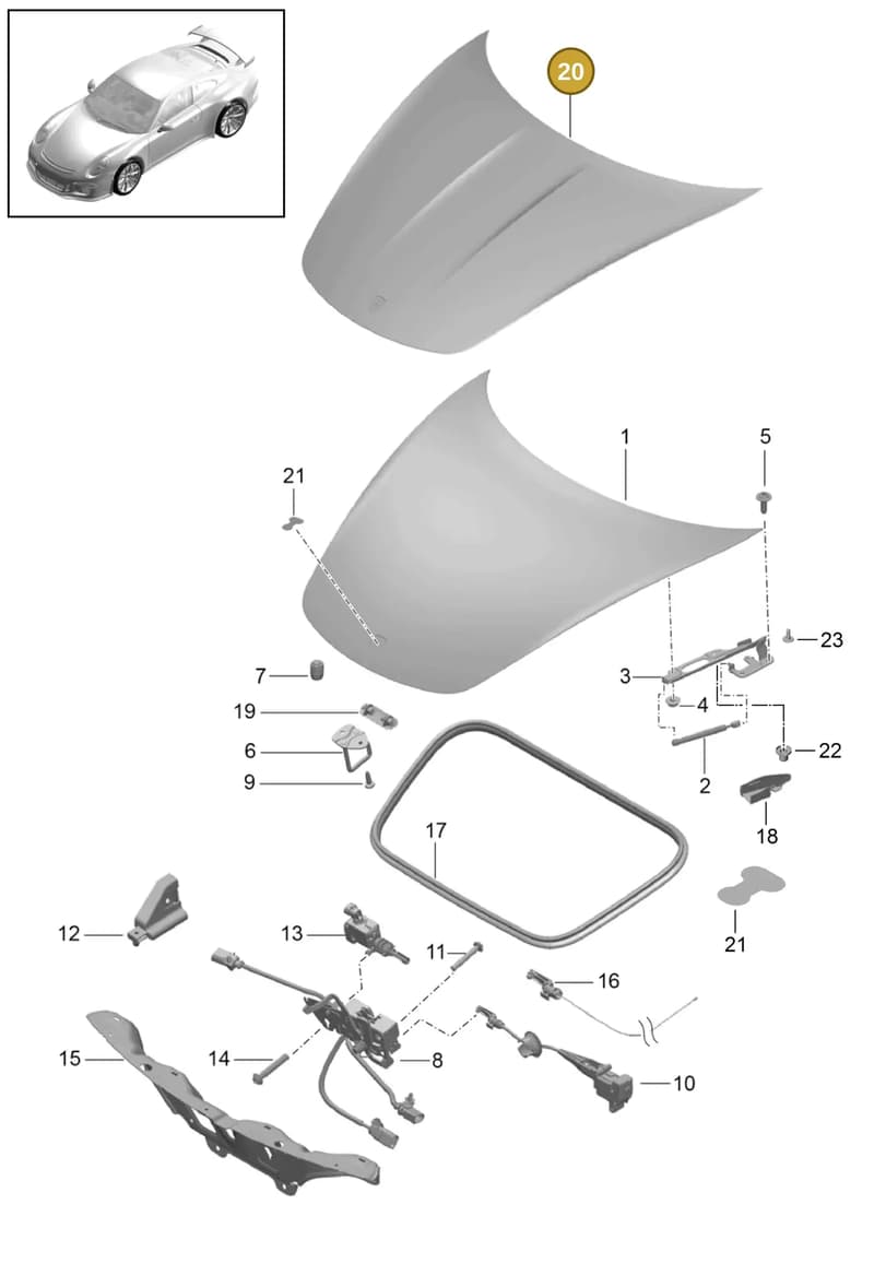 99151295282 — Porsche 911 (2013-2020) diagram p41803000, position 20