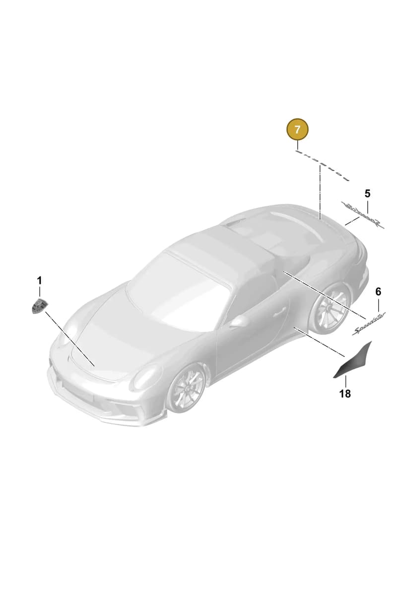 99151417580OK1 — Porsche 911 (2013-2020) diagram p41810040, position 7
