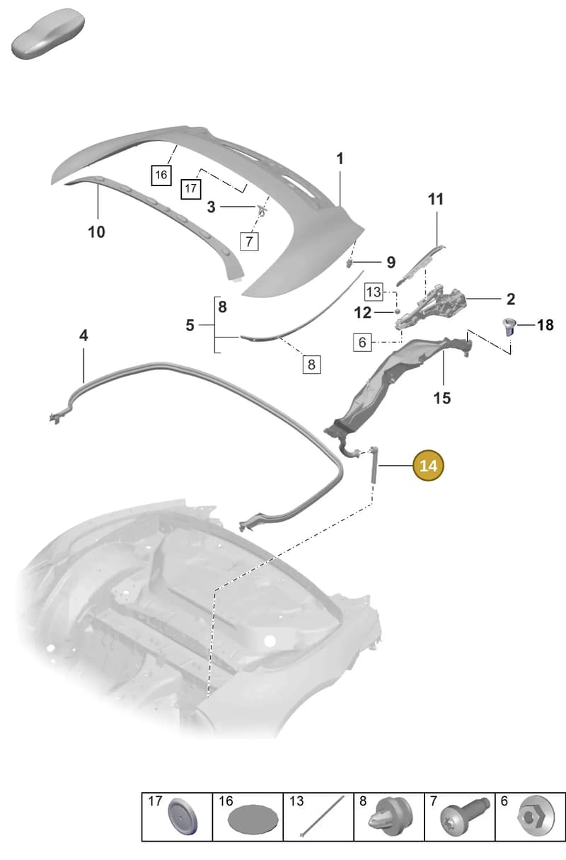 99151430301 — Porsche 911 (2018-2024) diagram p53811060, position 14