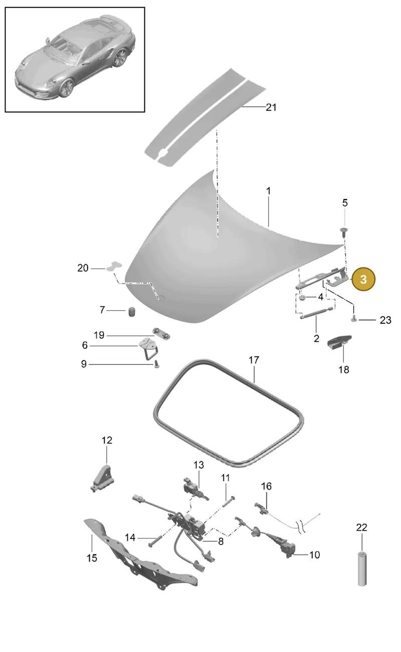 99151469101 — Porsche 911 (2013-2020) diagram p42803000, position 3